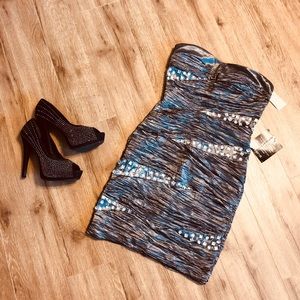 🌟Never worn strapless silver colored dress🌟